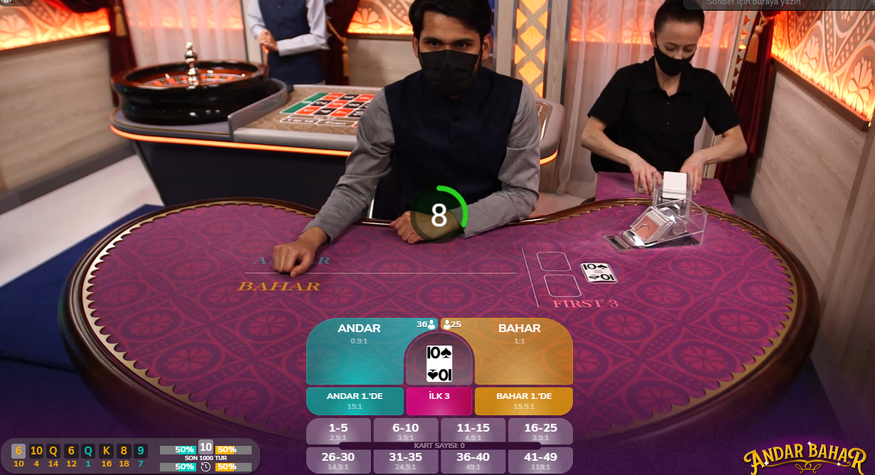 Playtech Andar Bahar Canlı Casino Oyunu